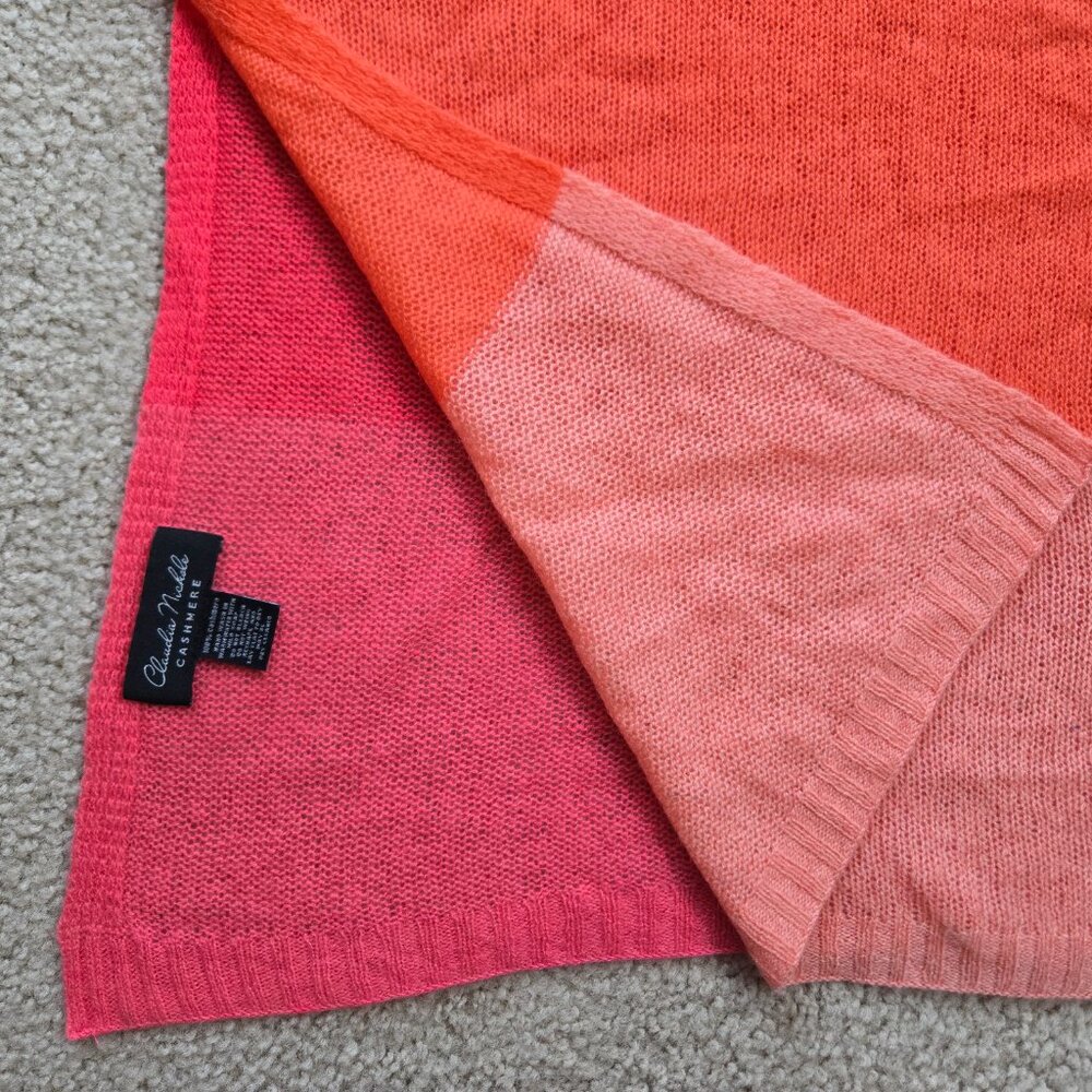 NWOT Colorblock Cashmere Pink Salmon Melon Claudia Nichole - Picture 2 of 6